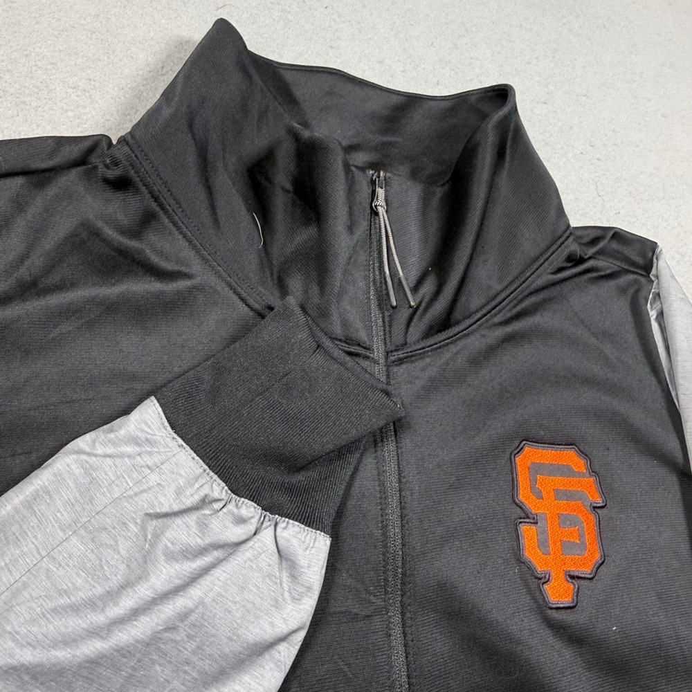 Nike MLB San Francisco Giants Full Zip Track Jacket Black Gray Mens Medium